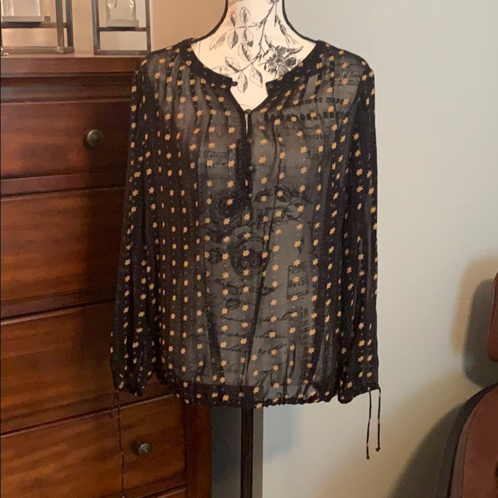 Lucky Brand sheer blouse
